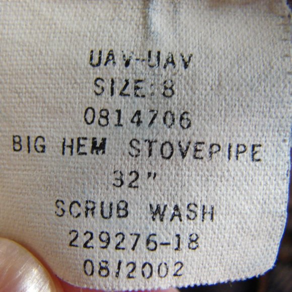 Tommy Jeans Big Hem Stove Pipe 32" Scrub Wash Sz 8 - Picture 8 of 16